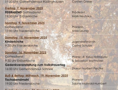 Gottesdienste im November